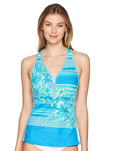 zip front tankini swimsuit