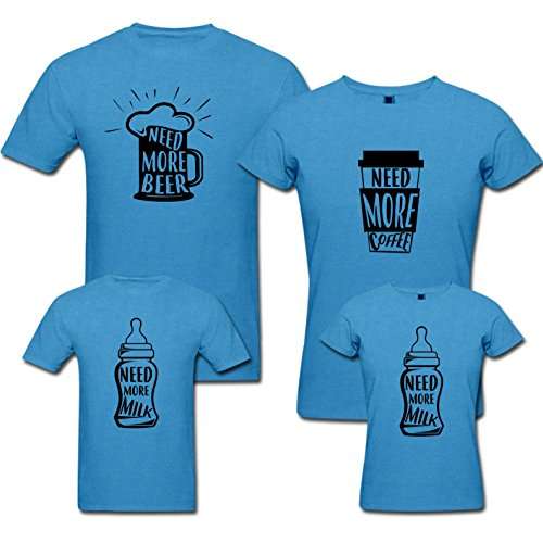 Buy Pepperclub Family Tshirt Set Of 4 For Mom Dad And Kids Beer Coffee Milk Features Price Reviews Online In India Justdial