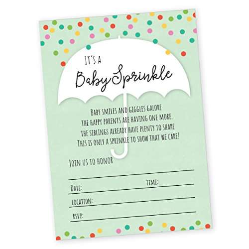 Buy Baby Sprinkle Baby Shower Invitation Set Of 20 Fill In The Blank Invitations Invites For Boy Girl Shower Siblings Second Kid Features Price Reviews Online In India Justdial