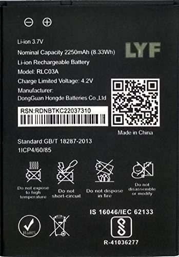 Buy Findx Mobile Battery For Lyf Water 6 Water 7 3000mah Features Price Reviews Online In India Justdial