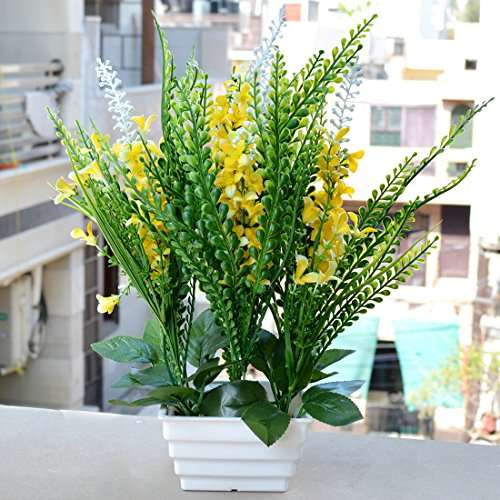 Buy Artificial Flowers Yellow Artificial Bonsai Tree Bonsai Plant With Pot Yellow Flowers For Valentine Gift Features Price Reviews Online In India Justdial
