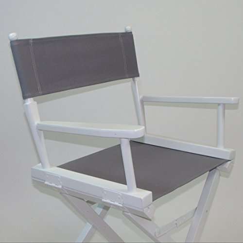 Buy Personalized Embroidered Gold Medal Contemporary 24 Counter Height White Frame Directors Chair Grey Features Price Reviews Online In India Justdial