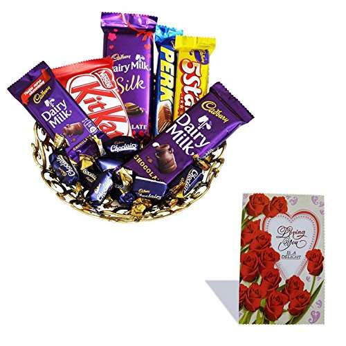 Buy Valentines Day Chocolate Gift Assorted Chocolate Collection With Basket Festive Gifting Chocolates Valentine S Day Gift Combo For Him For Her For Husband For Wife For Loved