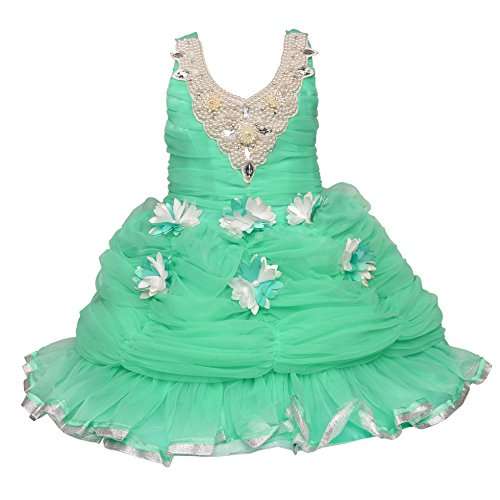 green colour baby dress