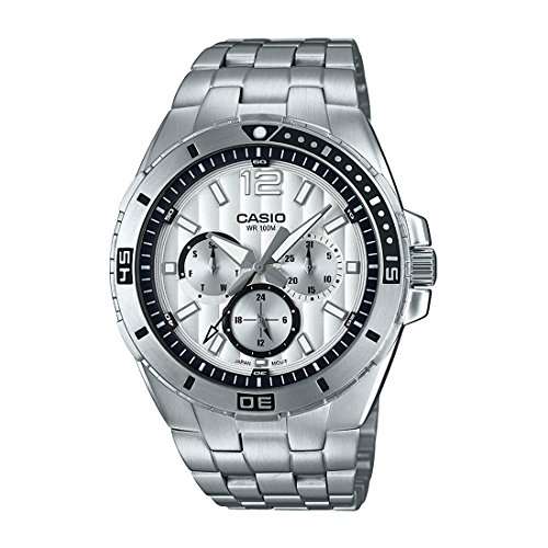 casio enticer analog black dial men's watch