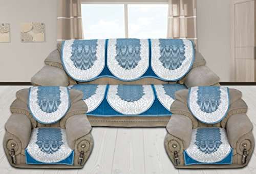 srhandloom premium quality designer quilted sofa protector cover stitching floral furniture settee couch covers set of 5