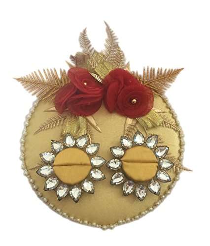Buy Loops N Knots Red Amp Golden Wedding Engagement Ring Platter