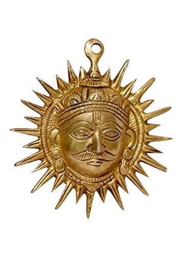 Buy Art Swag Brass Statue Of Sun Face Metal Wall Hanging Showpiece