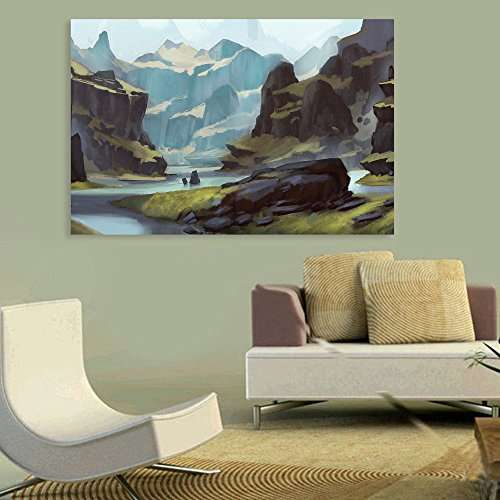 Buy Inephos Unframed Canvas Painting Beautiful Nature Modern Art