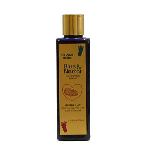 Buy Blue Nectar Ayurvedic Baby Massage Oil With Organic Ghee Almond Oil Amp Vitamin E For Healthy Babies 200ml Features Price Reviews Online In India Justdial