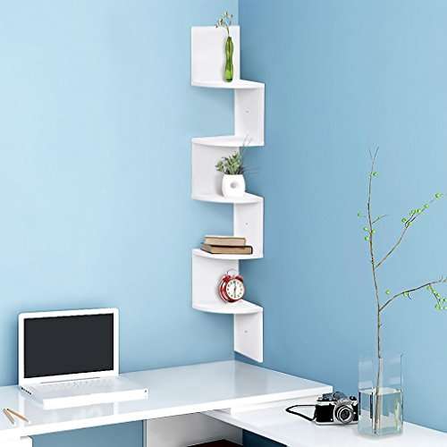 Buy Santosha Decor Zigzag Corner Wall Mount Shelf Unit Racks And Shelves Wall Shelf Book Shelf Wall Decoration White Features Price Reviews Online In India Justdial