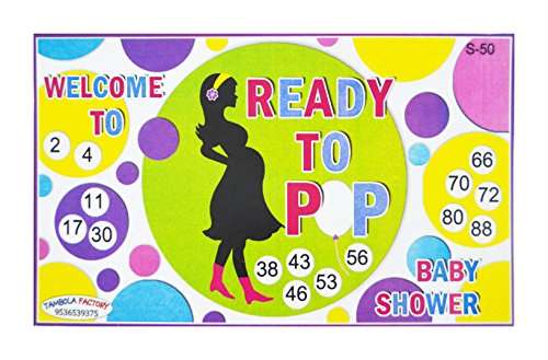 Buy Tambola Factory Baby Shower Pop Housie Ticket Game 15 8 Cm X