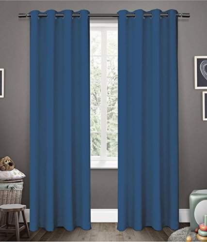 Hs 2 Panels Denim Blue Grommet Light Blocking Blackout Curtain Plusdoor 4 5 X 8 Ft Features Reviews In India Justdial Hs 2 Panels Denim Blue Grommet, Denim Curtain Panels