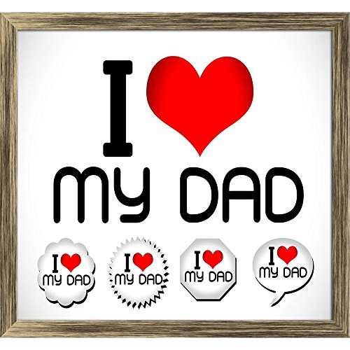 Buy Pitaara Box I Love You Dad I Love You Mom Canvas Painting Antique Golden Frame 27 X 25 Features Price Reviews Online In India Justdial