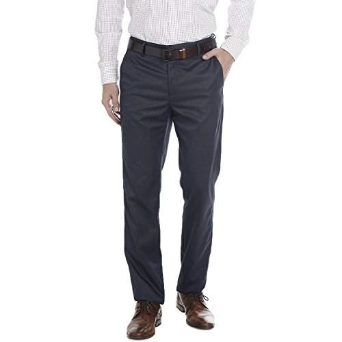 mens slim fit black formal trousers