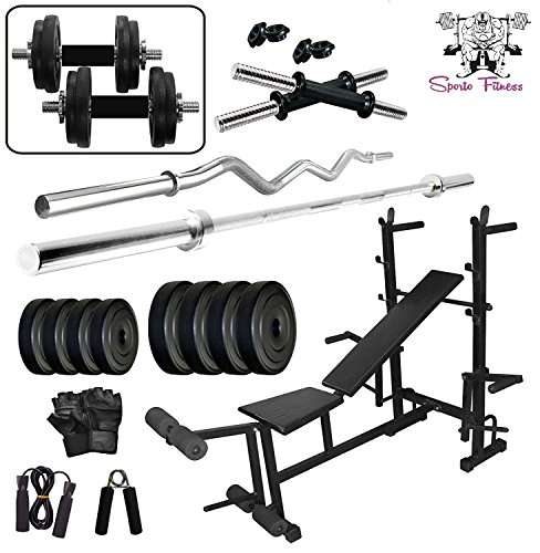 Buy Sporto Fitness 80 Kg Home Gym Equipments With 8 Nin 1 Multi Purpose Gym Bench Features Price Reviews Online In India Justdial Home gym equipment for lockdown fitness! sporto fitness 80 kg home gym equipments with 8 nin 1 multi purpose gym bench