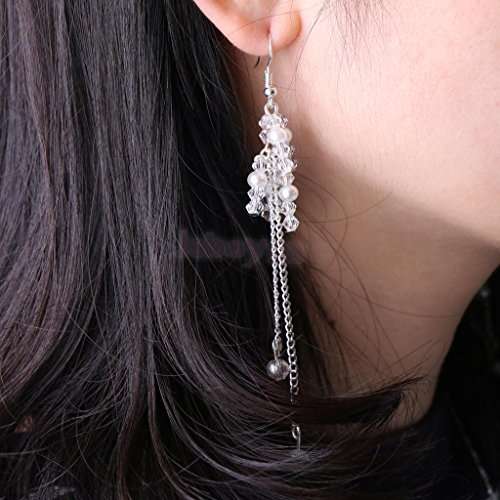 Buy Slb Works Ladies Girls Silver Long Chain Beaded Dangle Earrings Wedding Prom Jewelry Features Price Reviews Online In India Justdial Long dangle earrings for wedding. buy slb works ladies girls silver long
