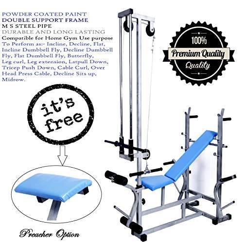 Buy Gofitpro Phelix 20 In 1 Mutipurpose Exercise 2x2 Pipe Size Home Gym Bench With Double Support Silver Features Price Reviews Online In India Justdial