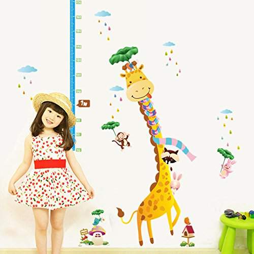 Buy Cute Giraffe Height Chart Wall Sticker For Kids Rooms Home Decor Cartoon Monkey Height Ruler Decals Wall Art Sticker Poster Features Price Reviews Online In India Justdial