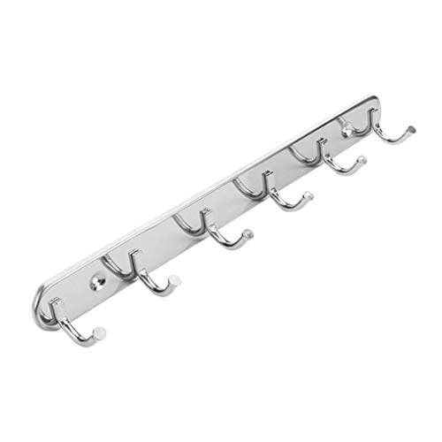 Coohole Hook Rack Stainless Steel Coat Hooks With 6 Hanger Wall Mount Silver Features Reviews In India Justdial Coohole Hook Rack Stainless Steel, Stainless Coat Rack