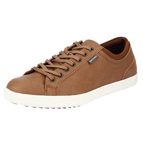 red tape tan sneakers