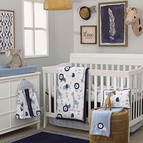 light blue crib bedding