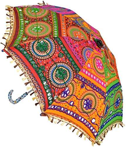 Buy Suvasana Rajasthani Handicraft Jaipur Embroidery Work Decorative Wedding Umbrella For Event Home Decor Party Umbrellas Features Price Reviews Online In India Justdial