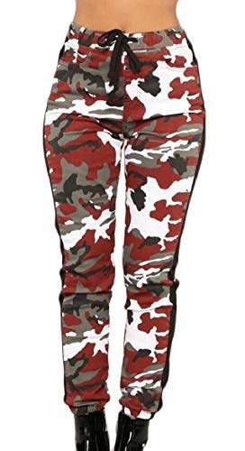 red camo joggers womens