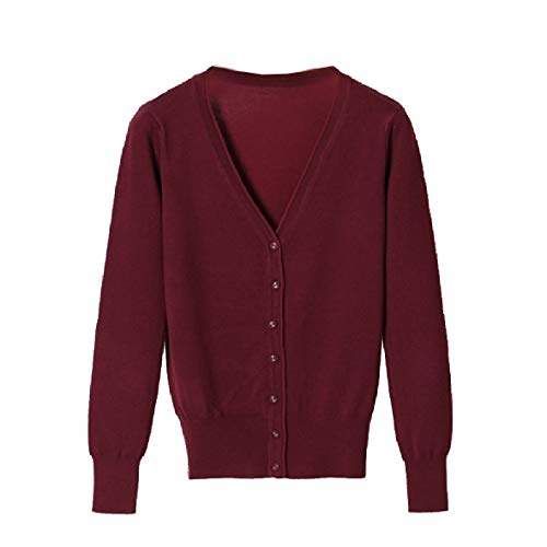 wine coloured cardigan