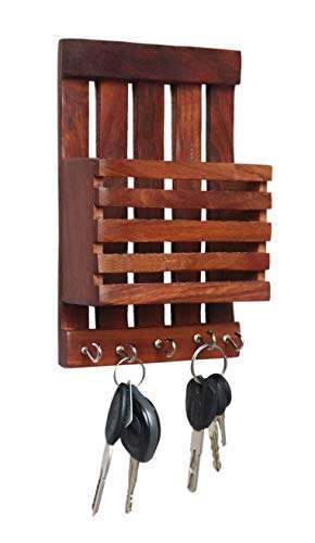 Buy Silistar Wooden Letter Rack And Key Holder For Wall Key Hanger