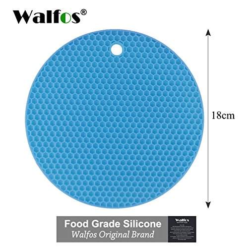 Buy Kitchy Walfos Nonslip Heat Resistant Kitchen Cooking Hot Pot Cover Holder Pad Silicone Rubber Pot Lid Holder Silicone Trivets Mat Blue Features Price Reviews Online In India Justdial