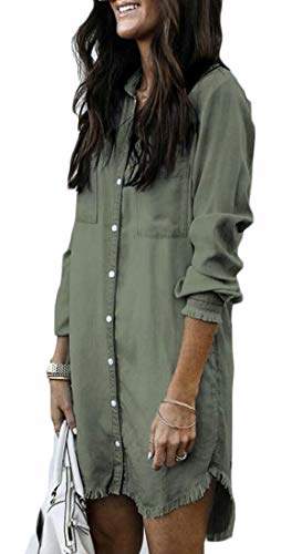 army green denim shirt