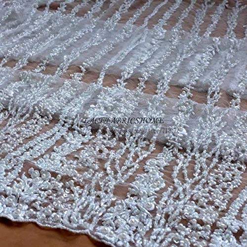 beaded bridal lace fabric