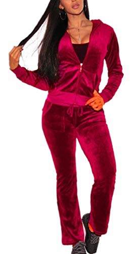 velvet red tracksuit