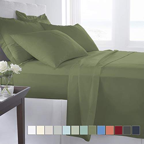 Premium 400 Thread Count Solid Olive Green 100 Long Staple Cotton Satin King Size Bed Sheet With 2 Pillow Covers Features Reviews In India Justdial Long Staple Cotton Satin King Size Bed, Olive Green King Size Bedding