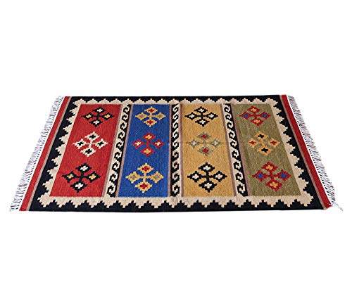 Buy Home Decor Indian Floor Mats Area Rugs Handcrafted Dhurrie Carpet For Bed Room 3x5 Feet Features Price Reviews Online In India Justdial
