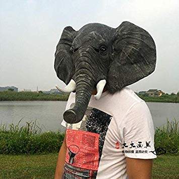 FULL OVERHEAD FUNNY ADULT LATEX RUBBER WILDLIFE ANIMAL FANCY DRESS COSTUME MASK