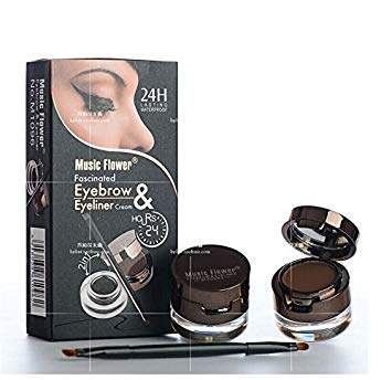 Makeup Kit 2in1 Black Brown Waterproof - Eyebrows Makeup Kit Makeup Kit 2in1 Black Brown Waterproof - Eyebrows Makeup Kit