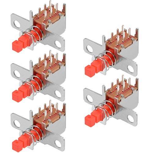 Buy Uxcell Push Button Switch Dpdt 6 Pin 1 Position Self Locking Red 5pcs Features Price Reviews Online In India Justdial