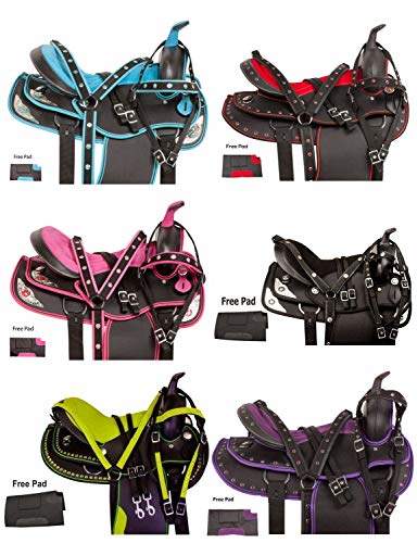 Acerugs New Blue Pleasure Trail All Purpose Western Show Barrel Synthetic Horse Saddle TACK Set PAD Acerugs New Blue Pleasure Trail All Purpose Western Show Barrel Synthetic Horse Saddle TACK Set PAD