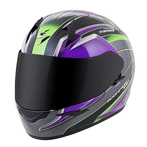 Buy Scorpion Exo R410 Unisex Adult Full Face Motorcycle Helmet Purple Silver Medium Kona Features Price Reviews Online In India Justdial