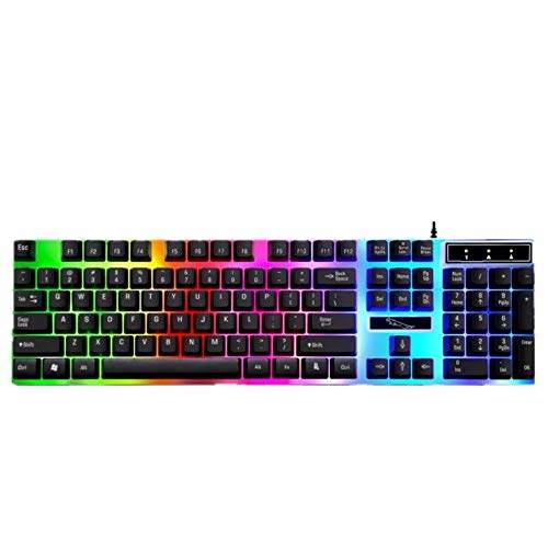 Illuminated Gaming Keyboard Wired Laptop USB Mechanical Feel Keyboard Professional Gaming Keyboard