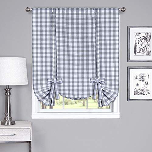 Achim Home Furnishings Buffalo Check Window Curtain Tie Up Shade 42 X 63 Grey Amp White Features Reviews In India Justdial Shade 42 X 63 Grey Amp White, Tie Up Shade Curtains