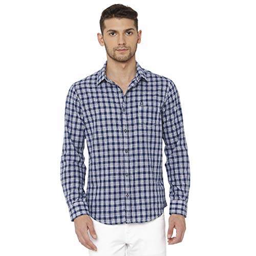 mufti mens slim fit casual shirts