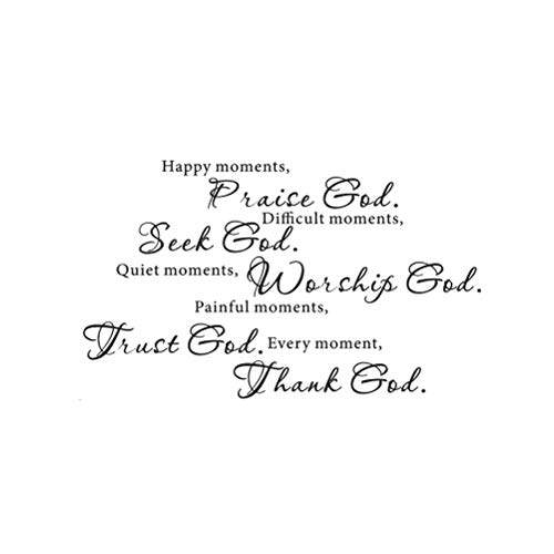 Buy Lioobo Bible Verse Every Moment Thank God Wall Quote Sticker Thank Praise Seek Worship Trust God Features Price Reviews Online In India Justdial