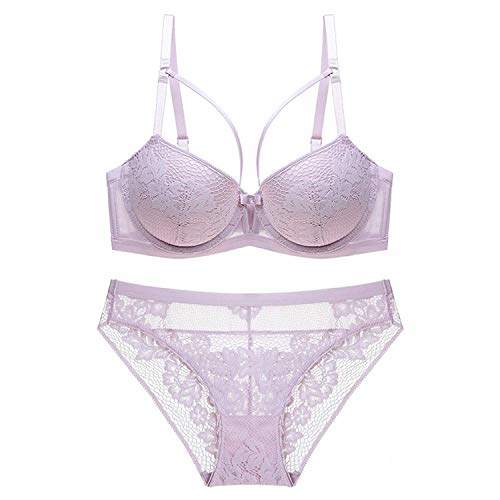 purple lace bra and panty set