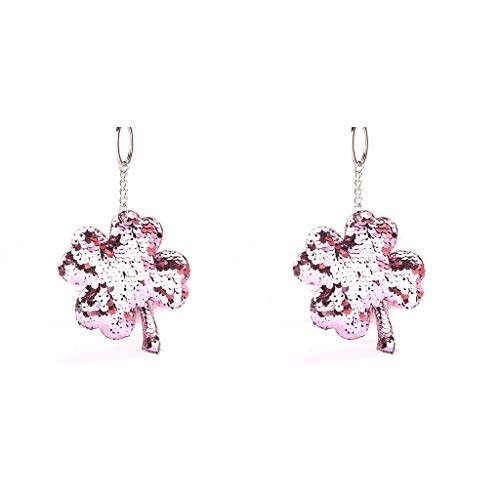 Liyao Keychain Glitter Sequins Charm Four Leaf Clover Key Ring Holder Women Car Bag Pendant Ornament 2pcs Features Reviews In India Justdial - Four Leaf Clover Pendant India