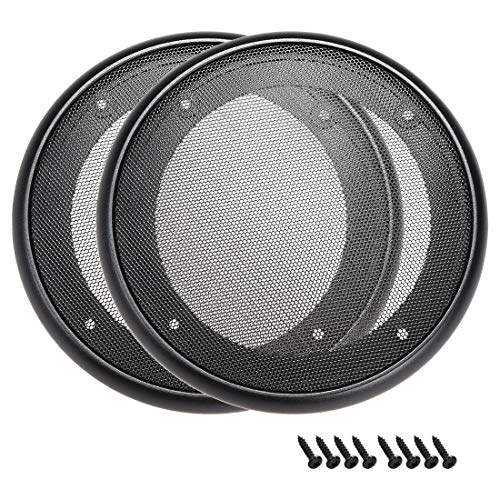 Buy Uxcell 2pcs 8 Speaker Grill Mesh Decorative Circle Woofer Guard Protector Cover Audio Parts Black Features Price Reviews Online In India Justdial