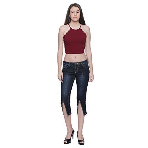 Buy Freakins Dark Blue Front Slit Jeans Features Price Reviews Online In India Justdial