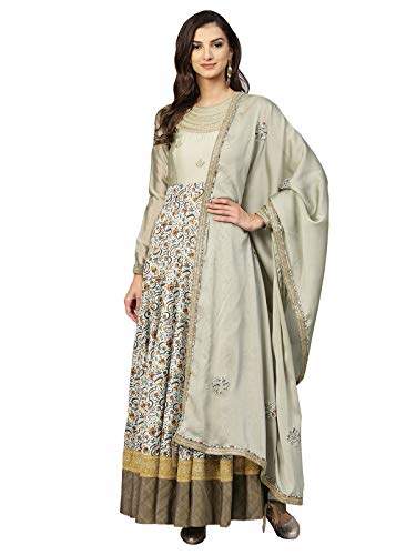 inddus anarkali kurta with dupatta